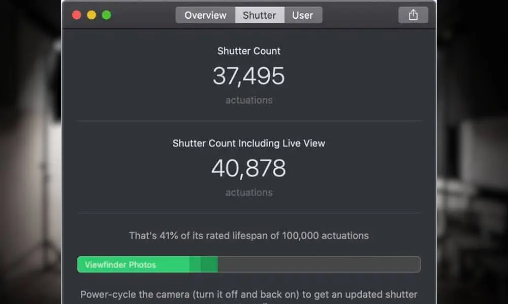 FreeShutterCounter - How to Check EOS M5 Shutter Count