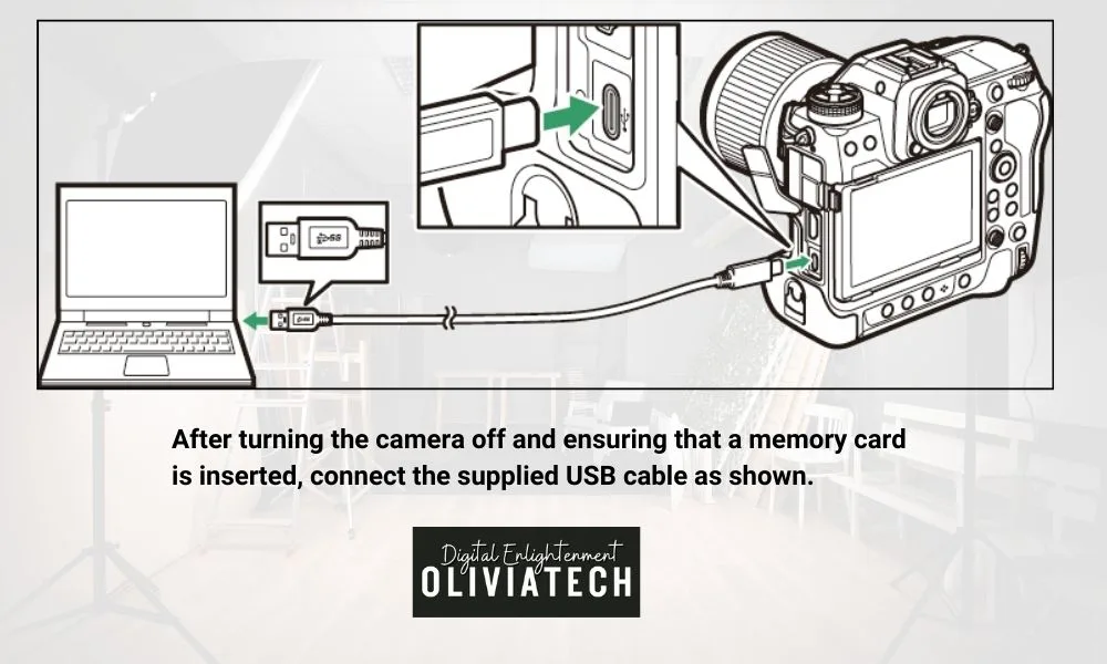 Connect the camera to the computer - How to Connect Nikon Camera to Mac